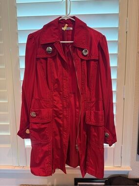 Women's Red  Jacket with Snap Details - Nvgard
